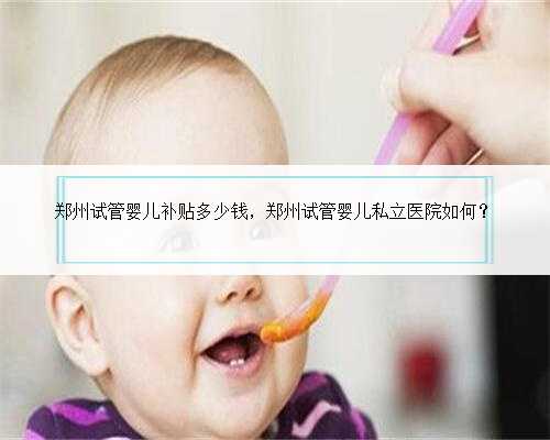 郑州试管婴儿补贴多少钱，郑州试管婴儿私立医院如何？